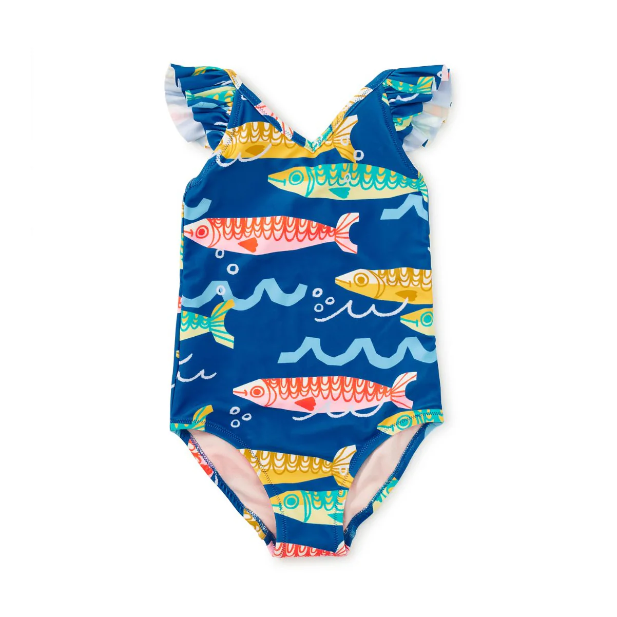 Ruffle One-Piece Swimsuit - Sardinas del Mar by Tea Collection