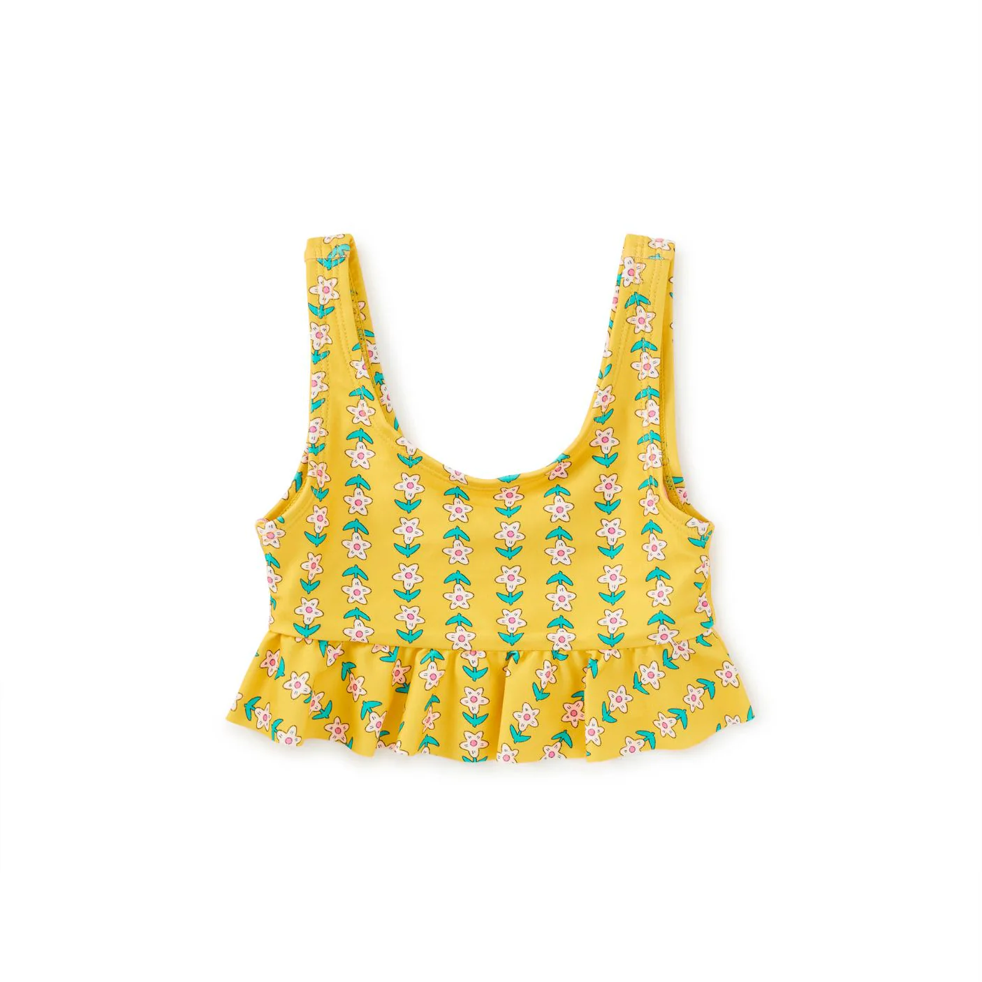 Ruffle Tankini Swim Top - Vintage Floral Tile by Tea Collection - Image 2