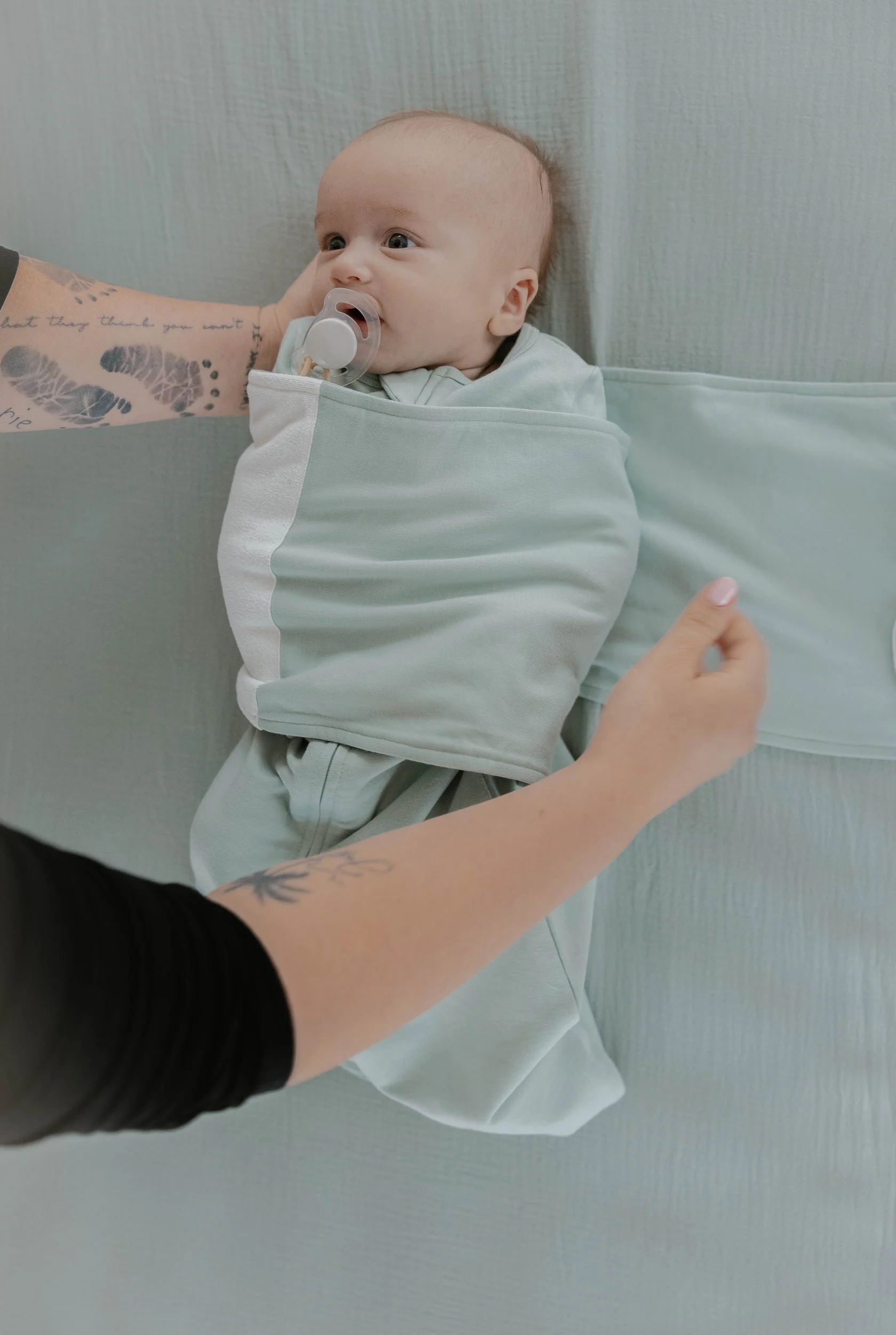 Sage Green Swaddle - Medium/Large (12-17 Lbs) by The Butterfly Swaddle - Image 5