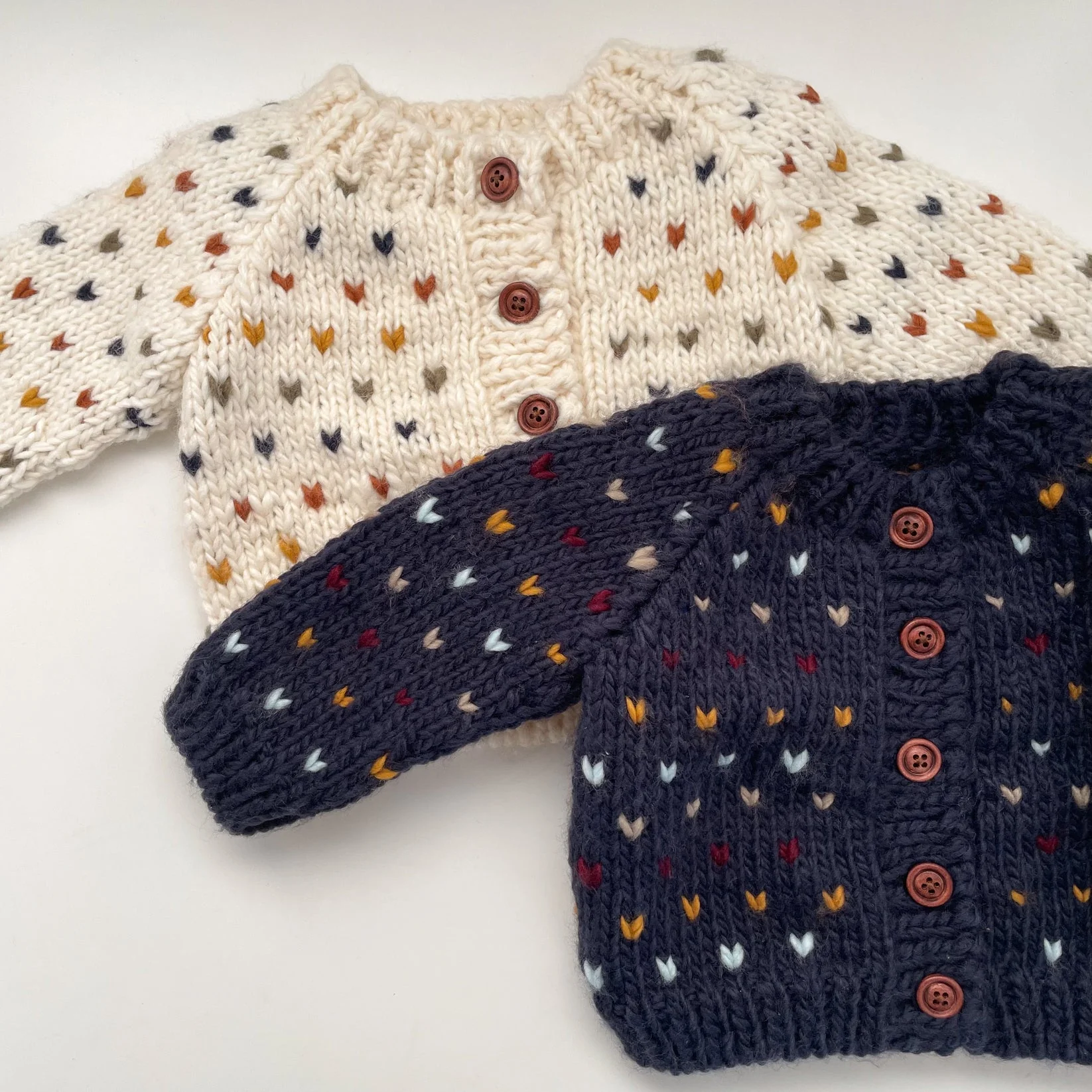 Sawyer Hand Knit Cardigan Sweater - Retro by The Blueberry Hill - Image 2