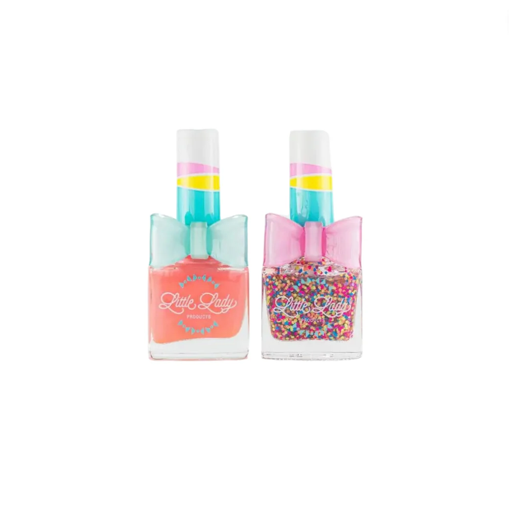 Scented Nail Polish - Peachy Rainbow Duo by Little Lady Products - Image 2