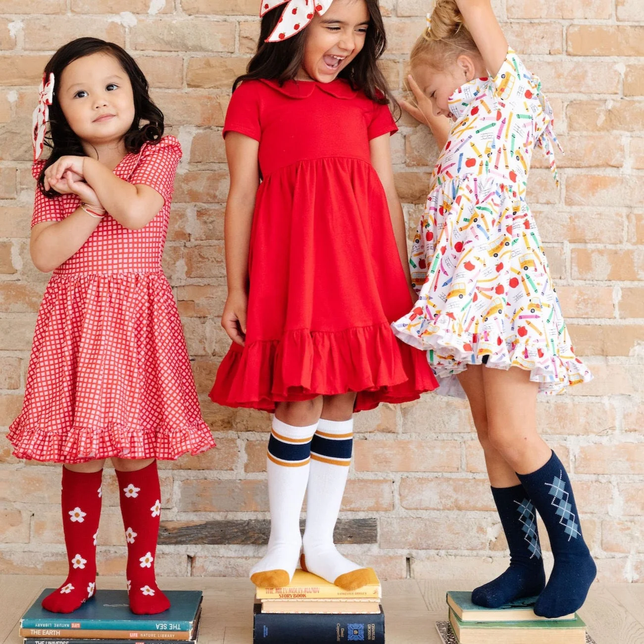 School Girl Knee High Socks - 3 Pack by Little Stocking Co. - FINAL SALE - Image 2
