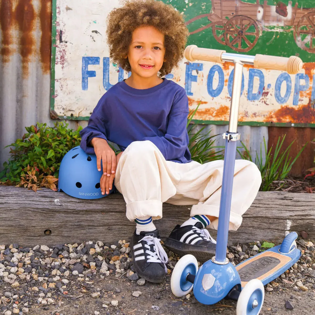 Scooter Vintage - Blue by Banwood - Image 2