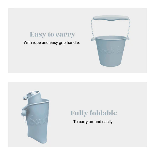 Scrunch Beach Bucket - Duck Egg Blue by DAM - Image 3