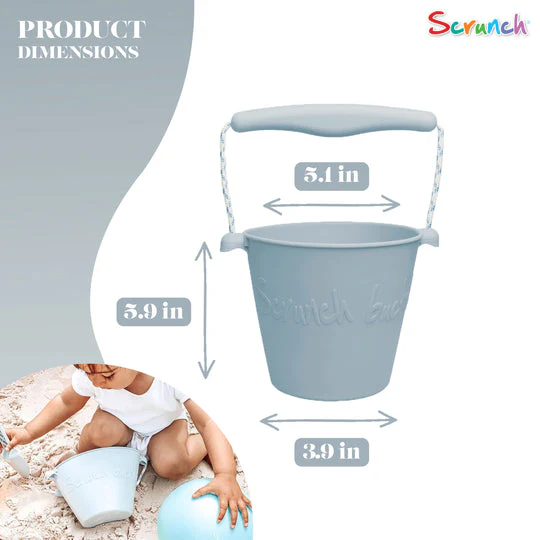Scrunch Beach Bucket - Duck Egg Blue by DAM - Image 4