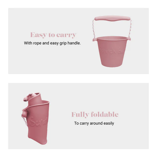 Scrunch Beach Bucket - Dusty Rose by DAM - Image 3