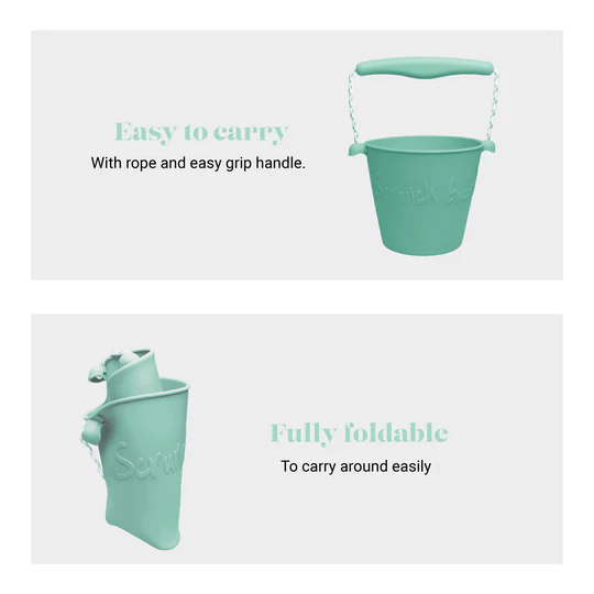 Scrunch Beach Bucket - Mint Green by DAM - Image 3