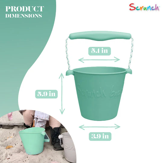 Scrunch Beach Bucket - Mint Green by DAM - Image 4