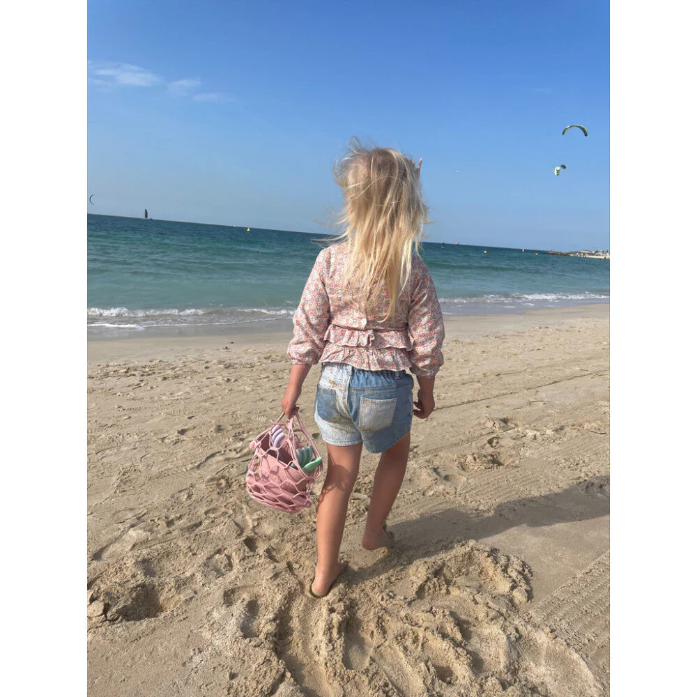 Scrunch Beach Set (Bucket, Spade and Beach Bag) - Dusty Rose by DAM - Image 3