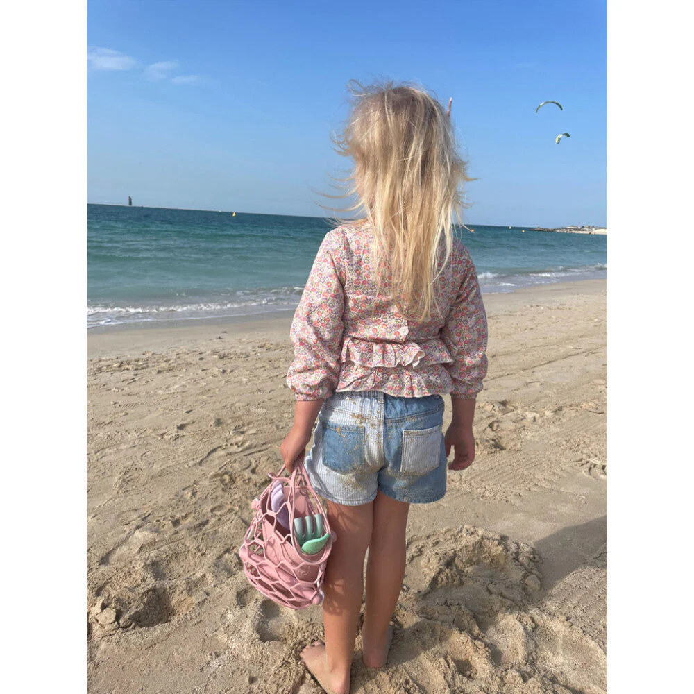Scrunch Beach Set (Bucket, Spade and Beach Bag) - Dusty Rose by DAM - Image 4