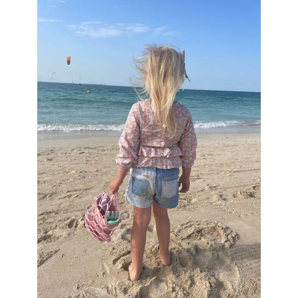 Scrunch Beach Set (Bucket, Spade and Beach Bag) - Dusty Rose by DAM - Image 5