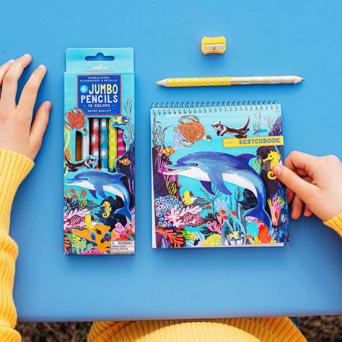 Sea Life Square Sketchbook by Eeboo - Image 5