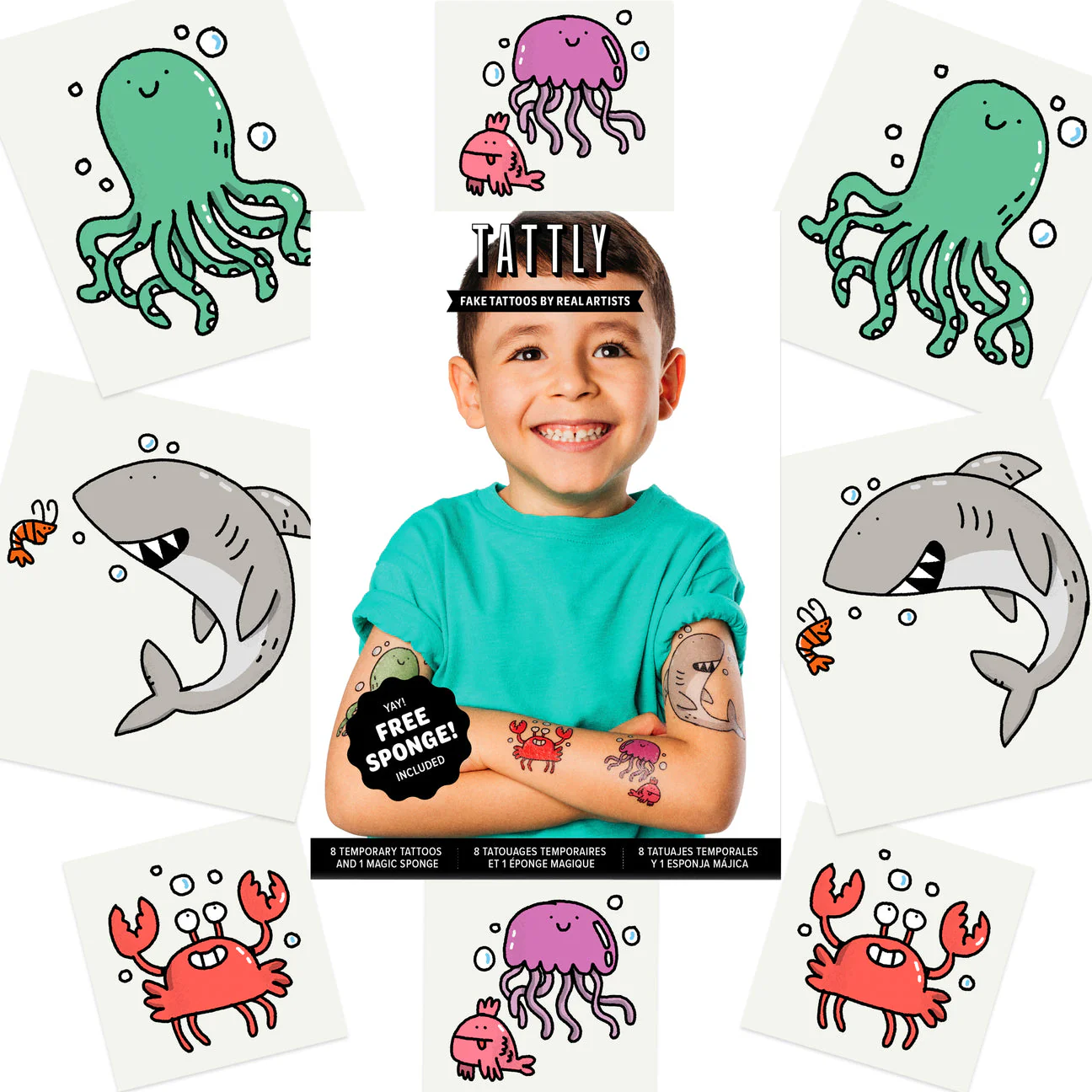 Sea Life Tattoo Set by Tattly - Image 2
