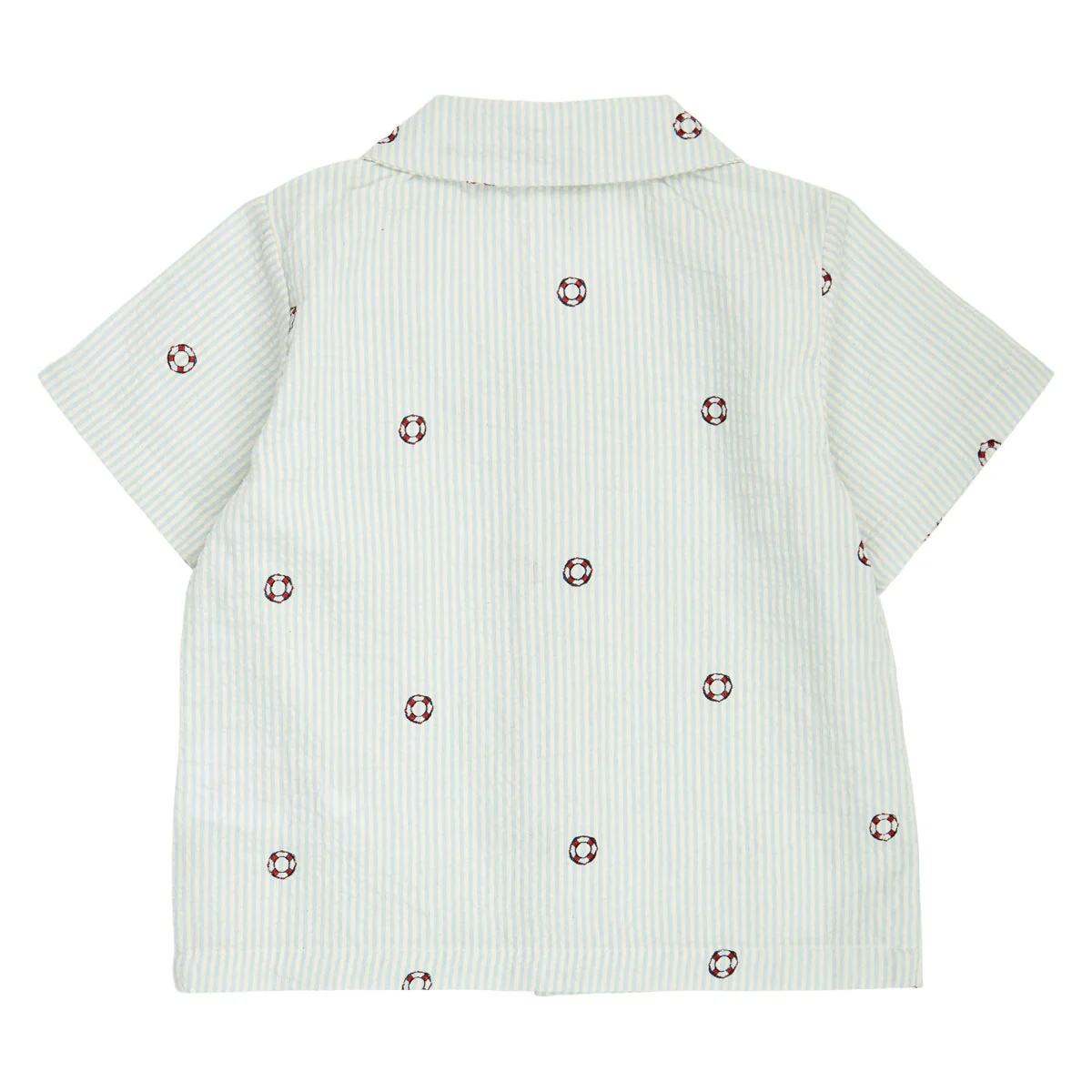Seersucker Stripe Button Up Shirt - Lifebuoy by Musli - Image 2