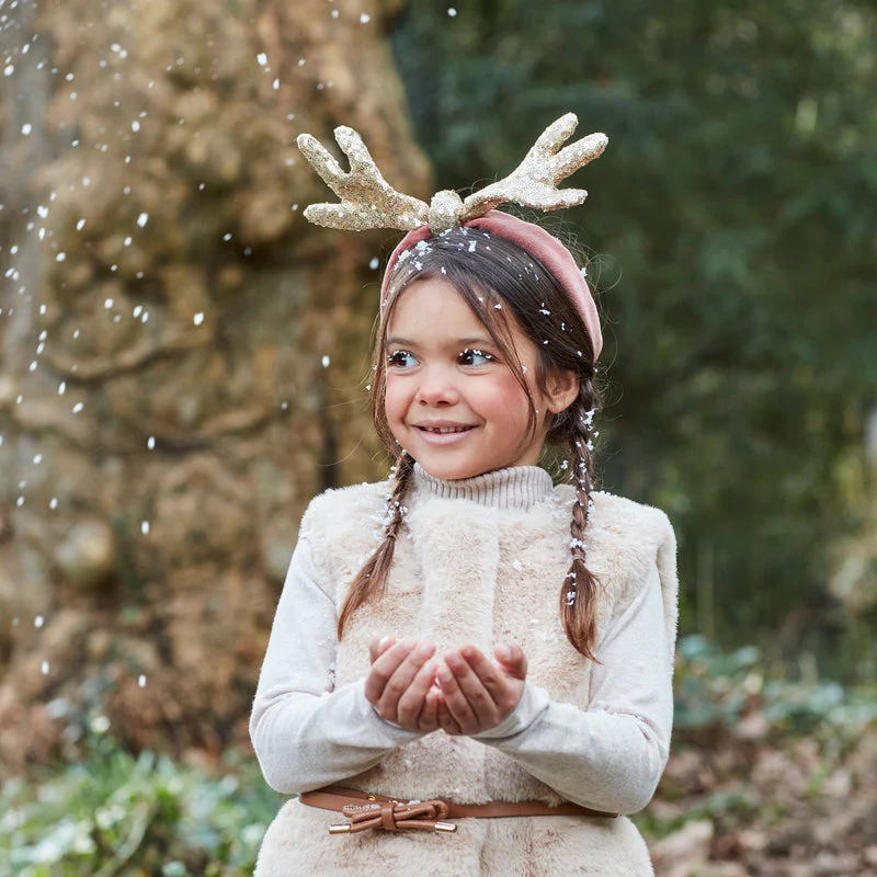 Sequin & Velvet Antler Headband by Meri Meri - Image 4