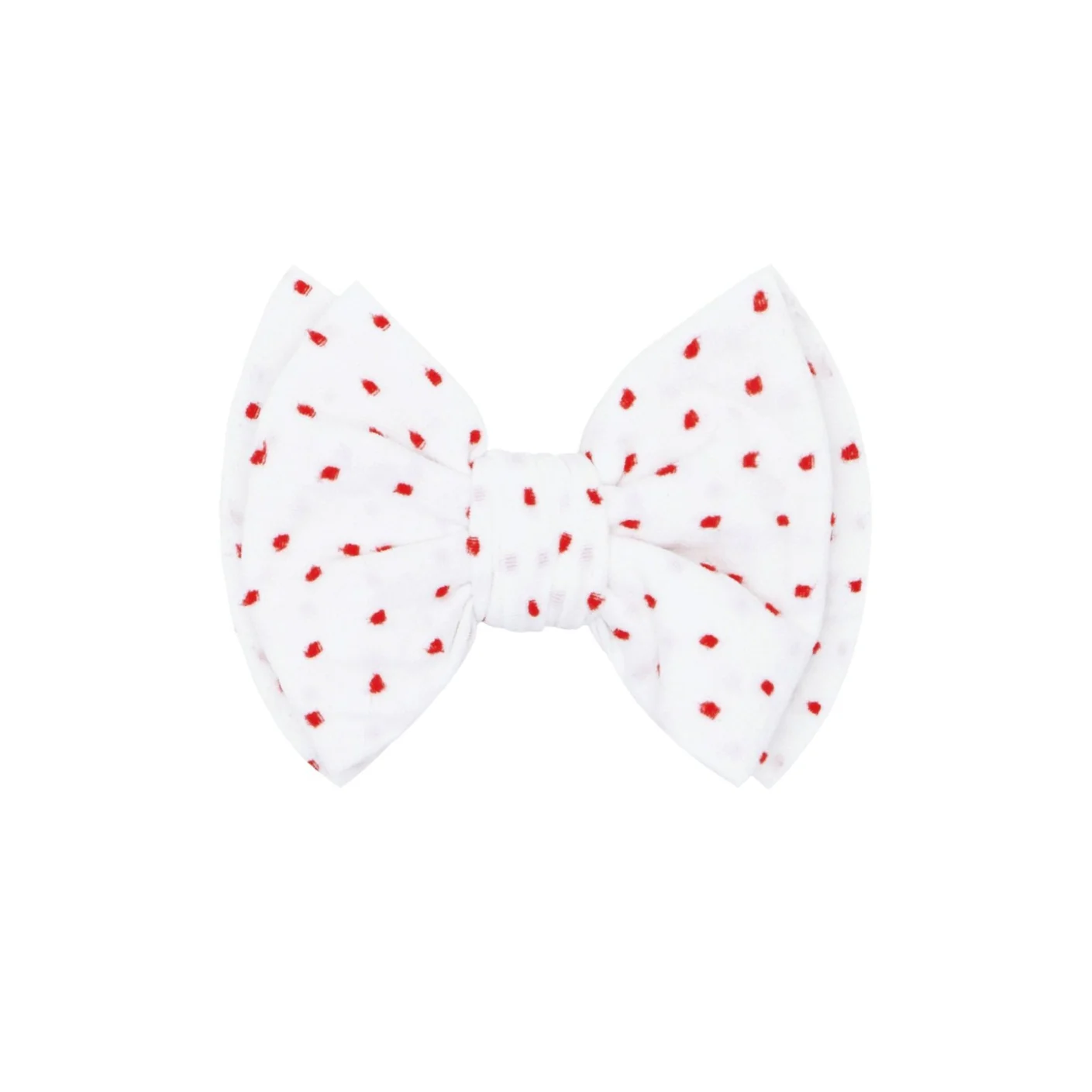 Shabby Classic Clip - White with Red Dot by Baby Bling
