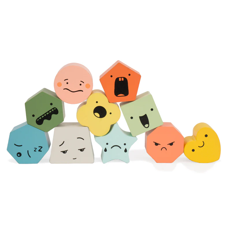Shapes of Emotions Wooden Toy by Wonder & Wise - Image 3