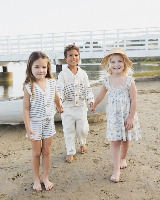 Shawl Cardigan - Natural & Marine by Rylee + Cru - Image 13