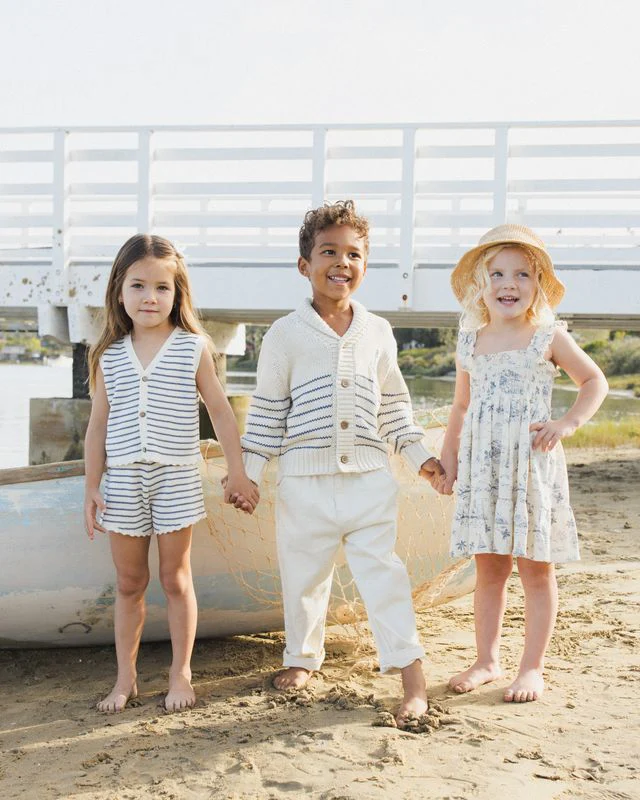 Shawl Cardigan - Natural & Marine by Rylee + Cru - Image 15