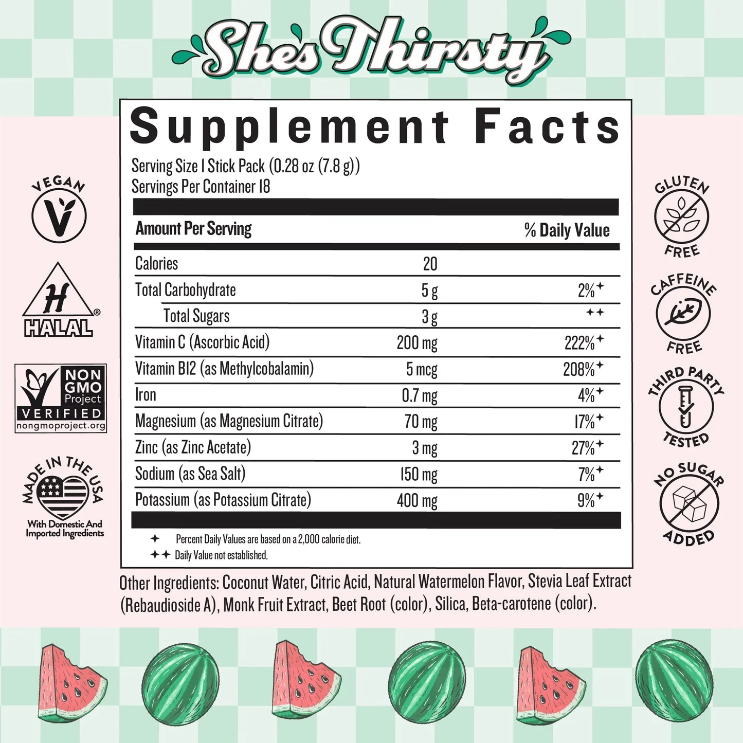 She’s Thirsty Coconut Water Electrolyte Mix - Watermelon by Legendairy Milk - Image 4