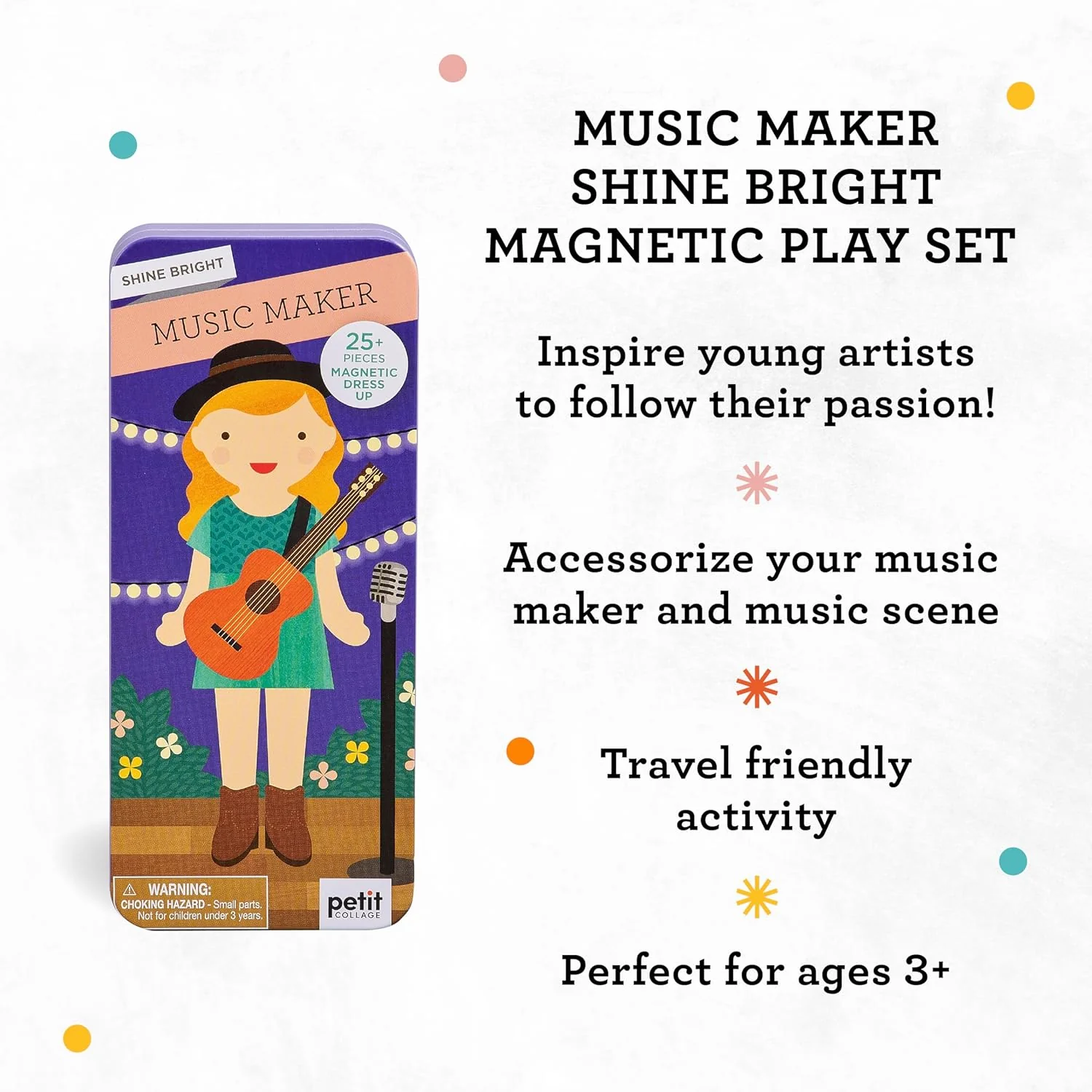 Shine Bright Magnetic Play Set - Music Maker by Petit Collage - Image 4