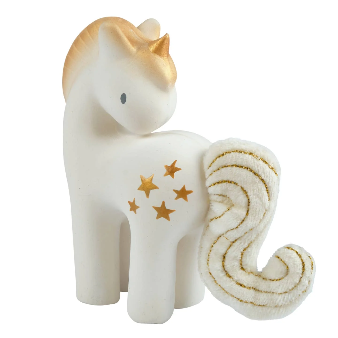 Shining Stars Unicorn Natural Rubber Rattle with Crinkle Wings by Tikiri Toys - Image 3