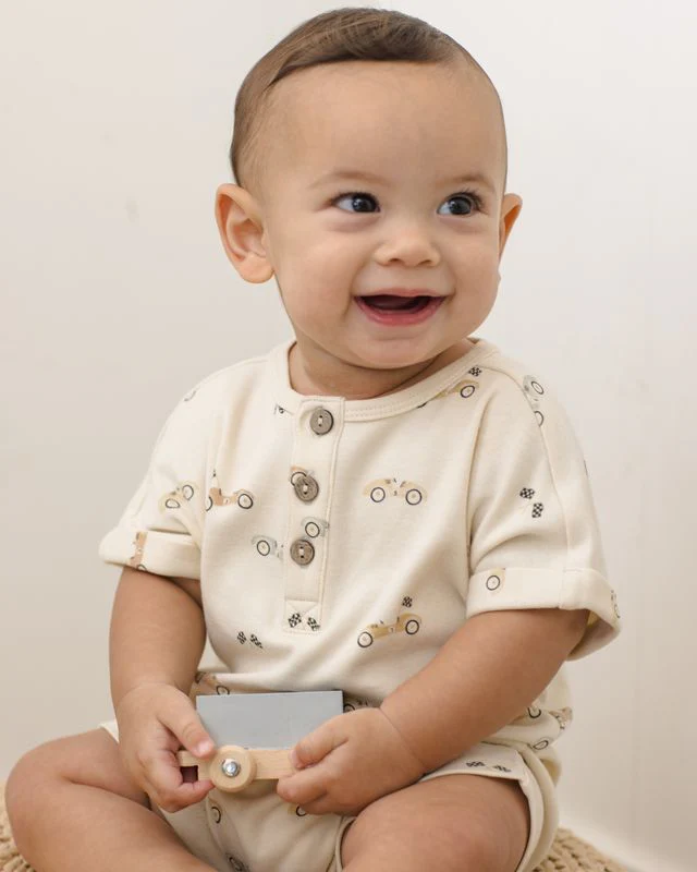 Short Sleeve One-Piece - Race Car by Quincy Mae - Image 3
