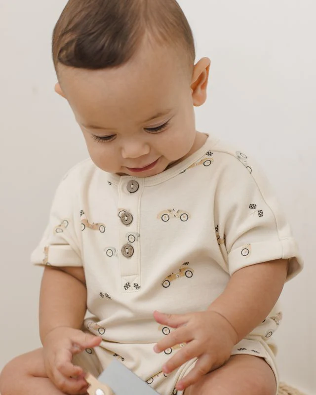Short Sleeve One-Piece - Race Car by Quincy Mae - Image 4