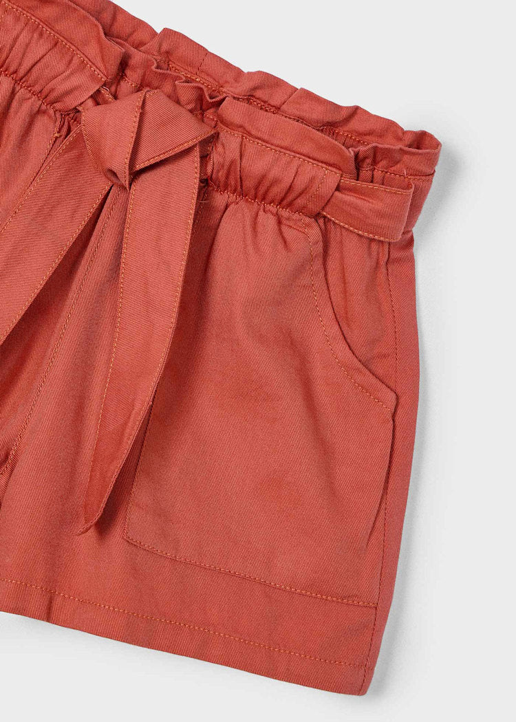 Shorts with Bow - Brick Red by Mayoral - FINAL SALE - Image 3