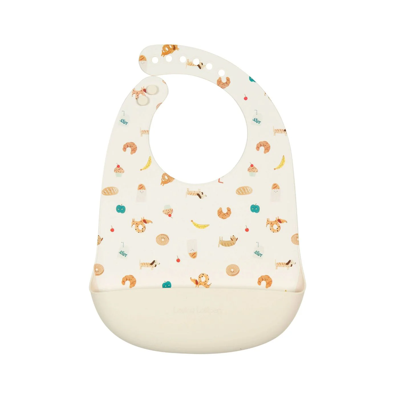 Silicone Bib - French Breakfast by Loulou Lollipop