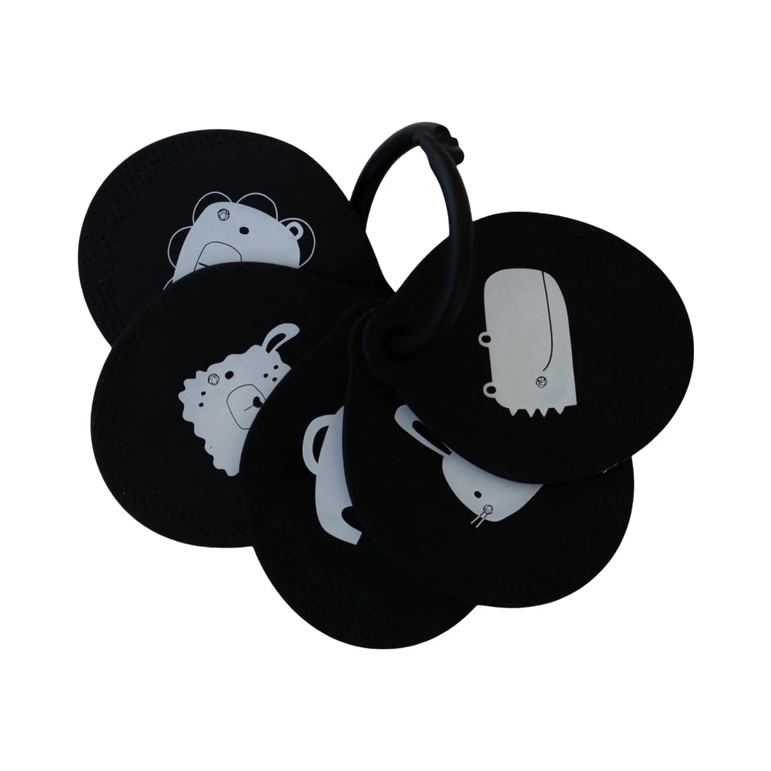 Silicone Flash Cards - Black and White Fruits by Loulou Lollipop - Image 2