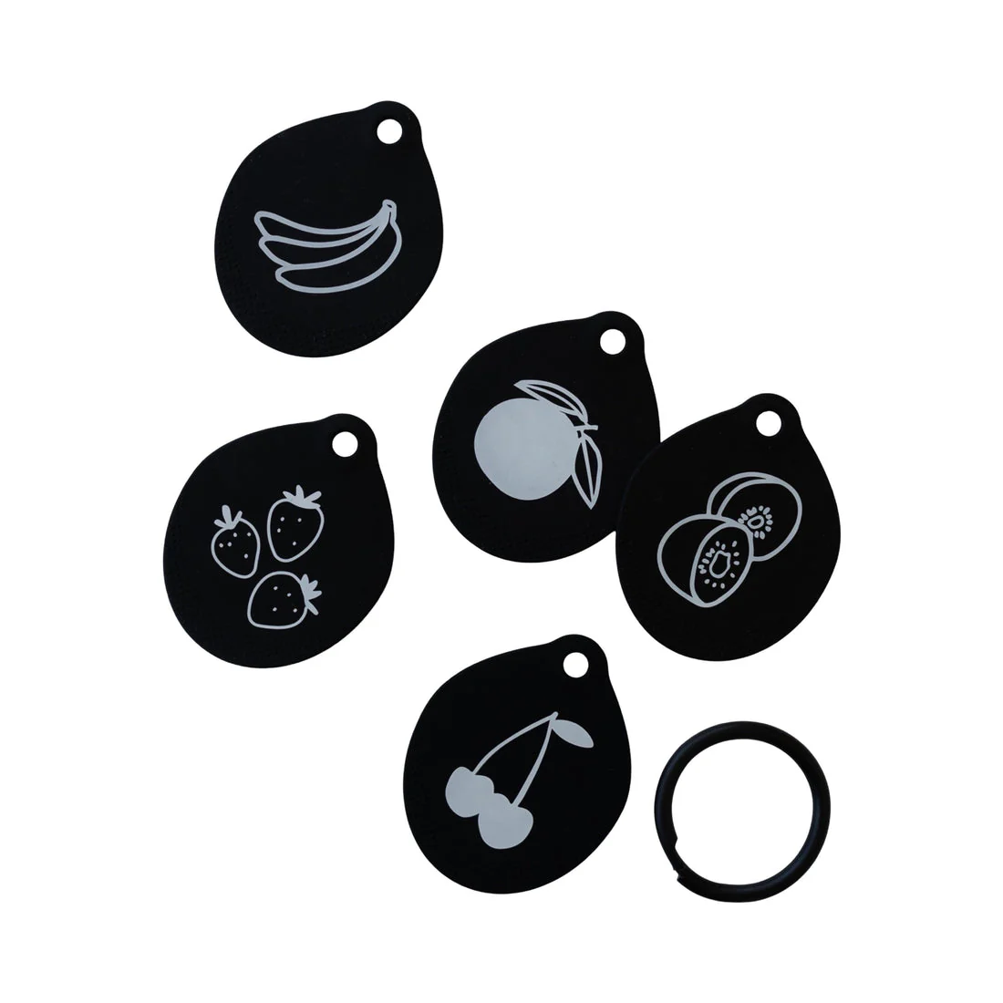 Silicone Flash Cards - Black and White Fruits by Loulou Lollipop - Image 3