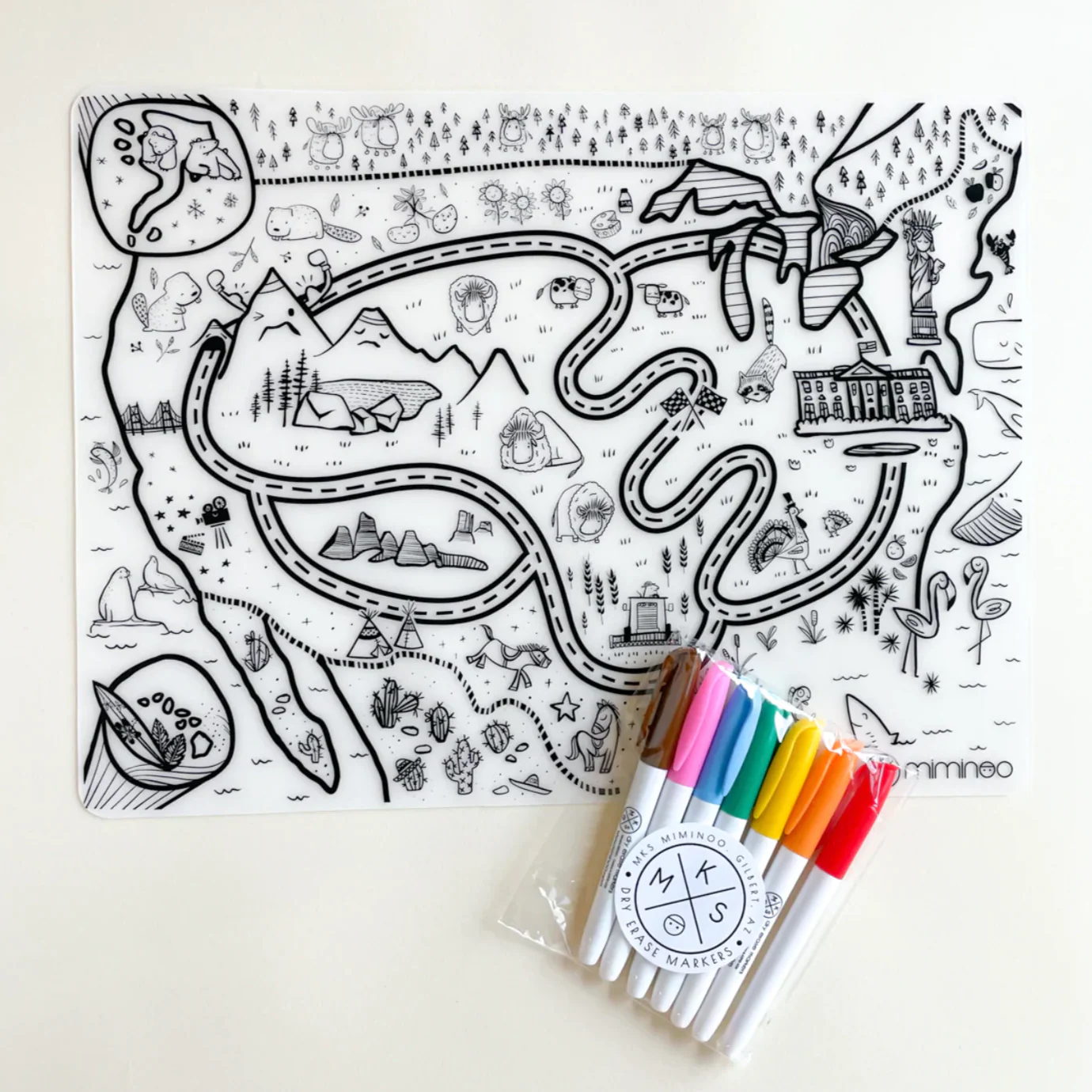 Silicone Reusable Coloring Tablemat by Miminoo - Image 24