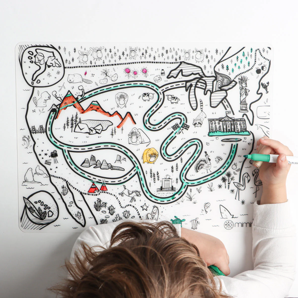 Silicone Reusable Coloring Tablemat by Miminoo - Image 26