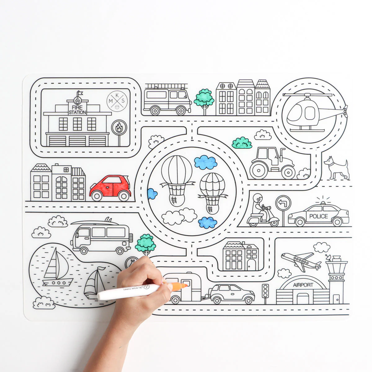 Silicone Reusable Coloring Tablemat by Miminoo - Image 34