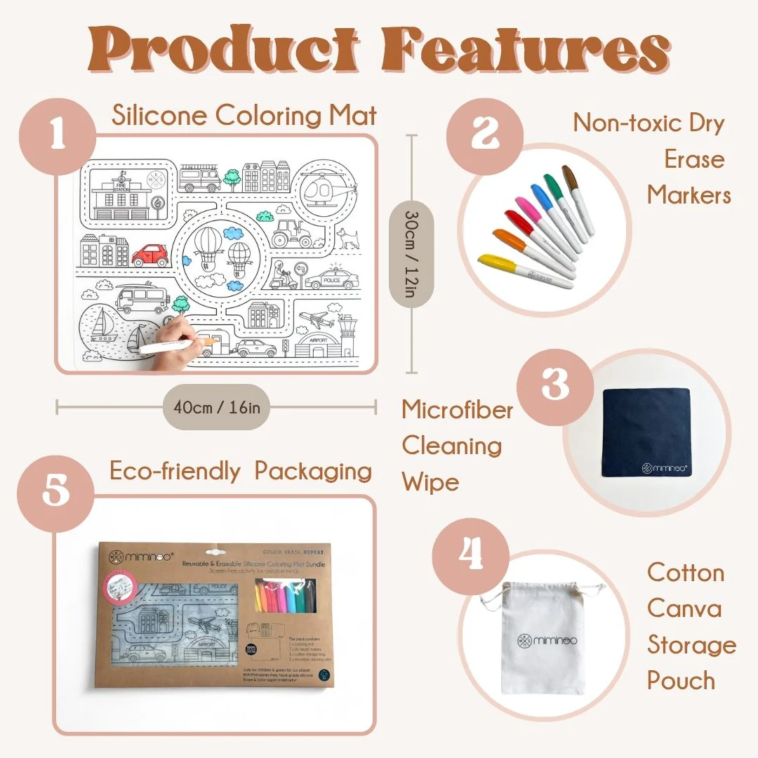 Silicone Reusable Coloring Tablemat by Miminoo - Image 35