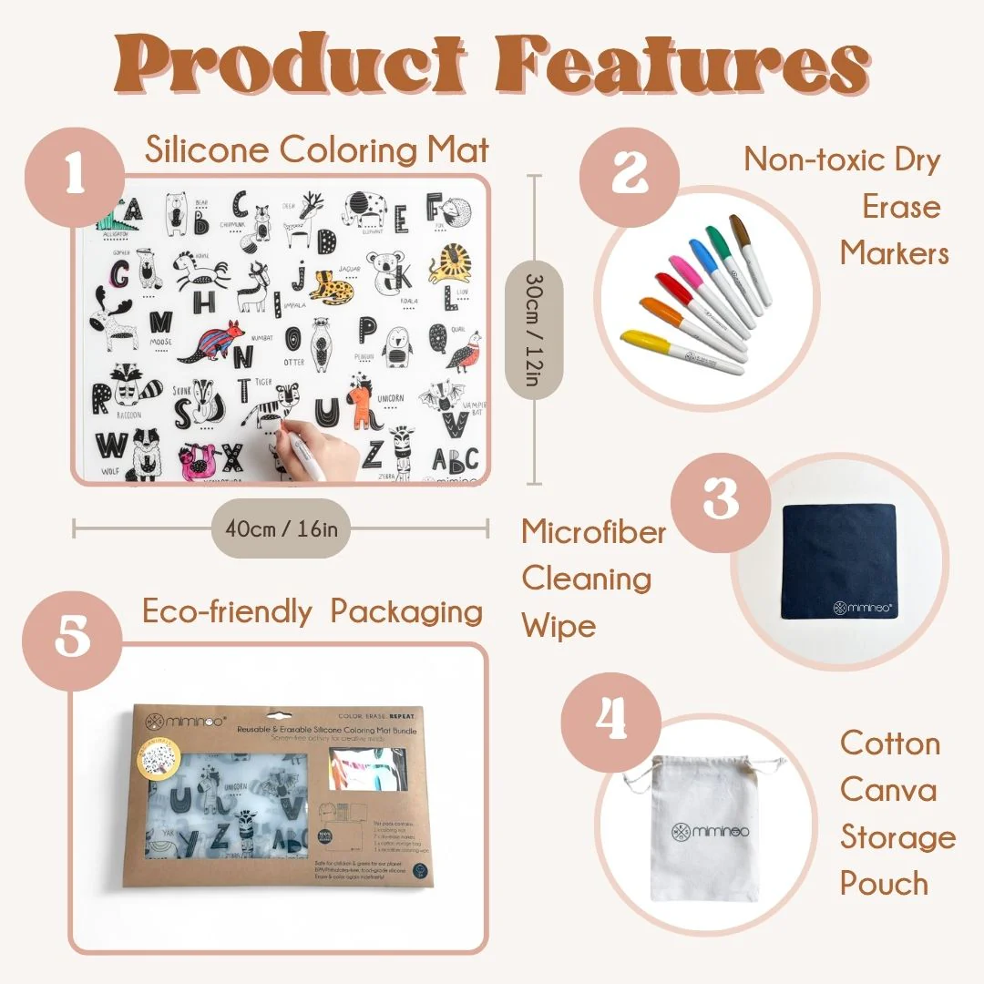 Silicone Reusable Coloring Tablemat by Miminoo - Image 6
