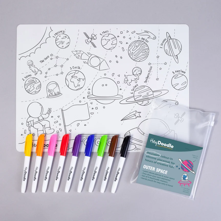 Silicone Reusable Colouring Mat by Hey Doodle - Image 2