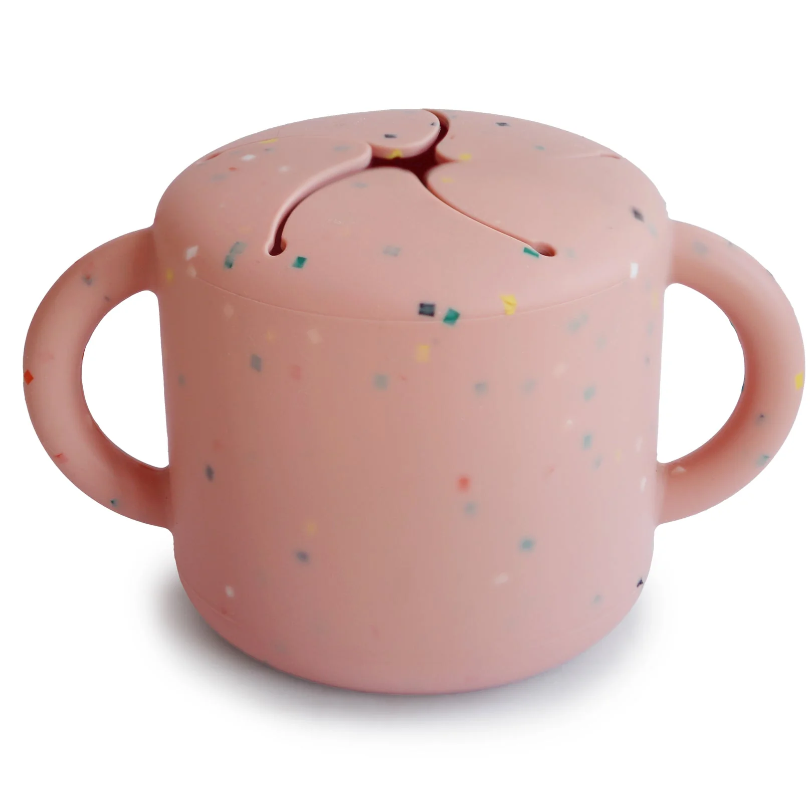 Silicone Snack Cup - Powder Pink Confetti by Mushie & Co