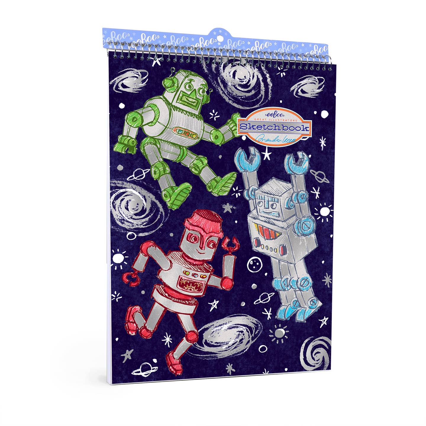 Silver Robots Sketchbook by Eeboo