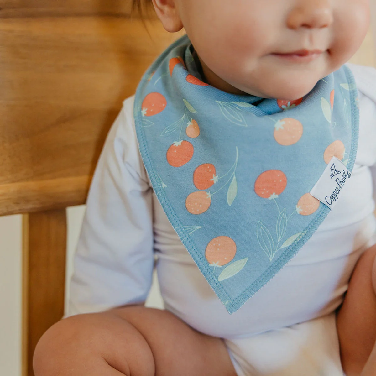 Single Bandana Bib - Clementine by Copper Pearl - Image 3