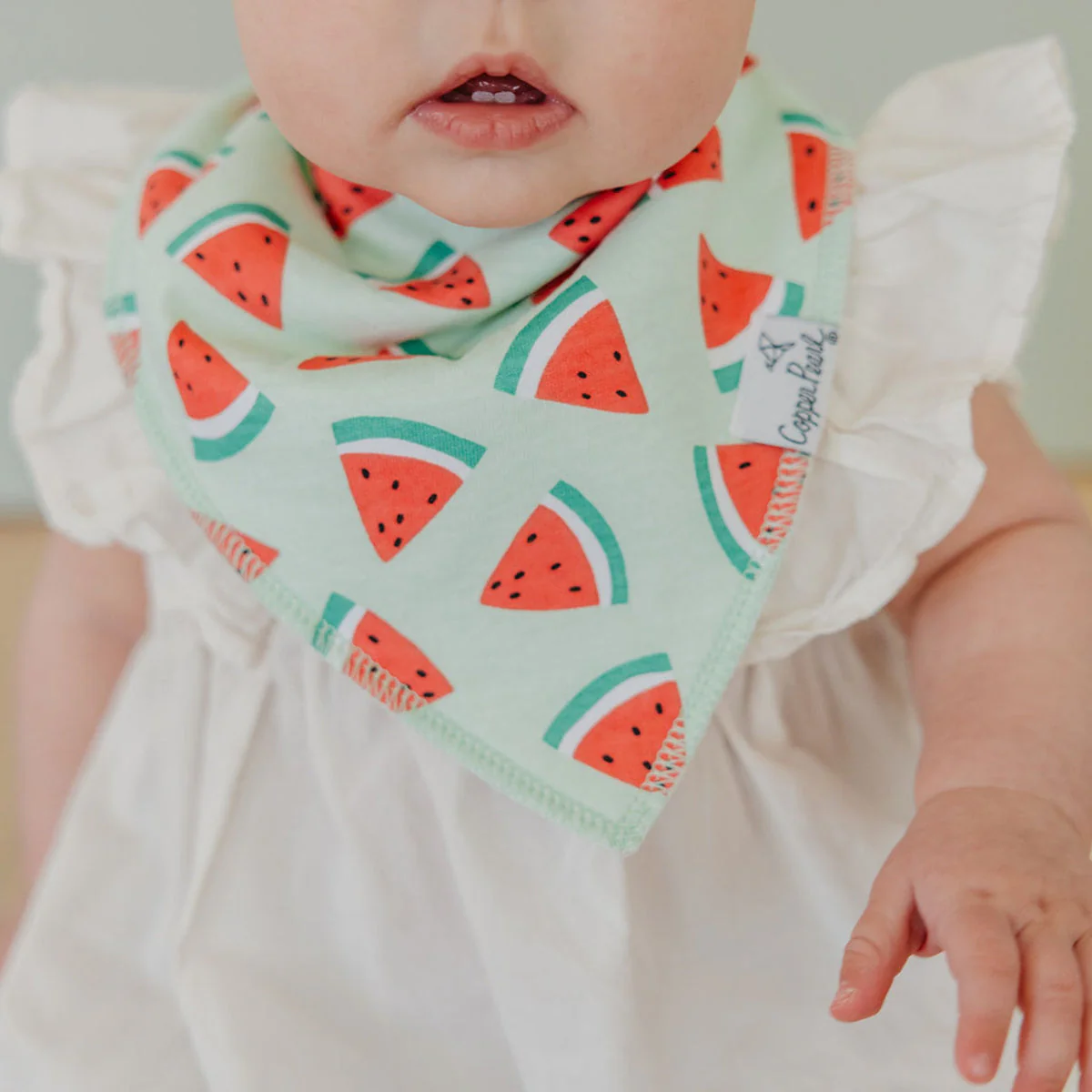 Single Bandana Bib - Clementine by Copper Pearl - Image 4