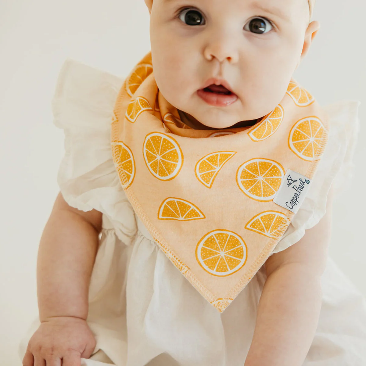 Single Bandana Bib - Clementine by Copper Pearl - Image 5