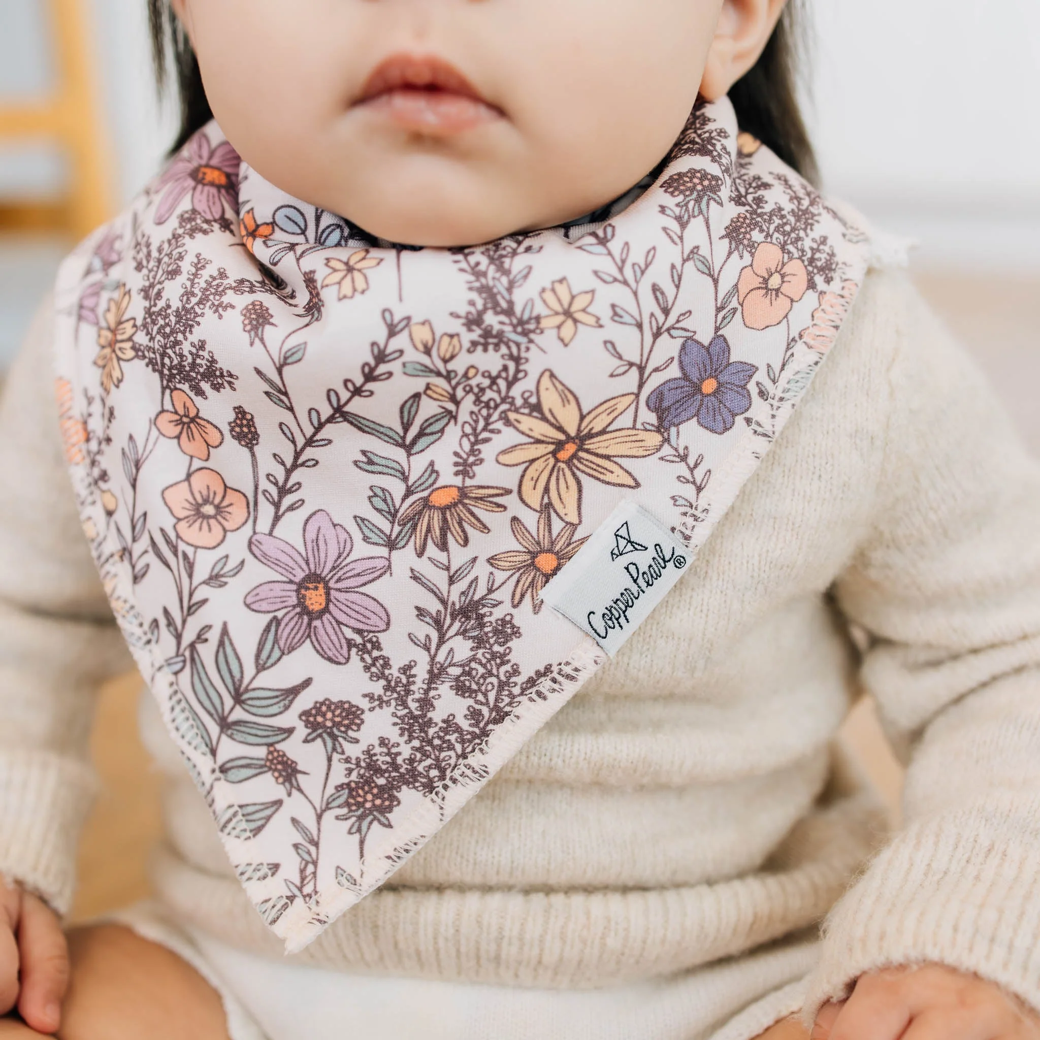 Single Bandana Bib - Flora by Copper Pearl - Image 2