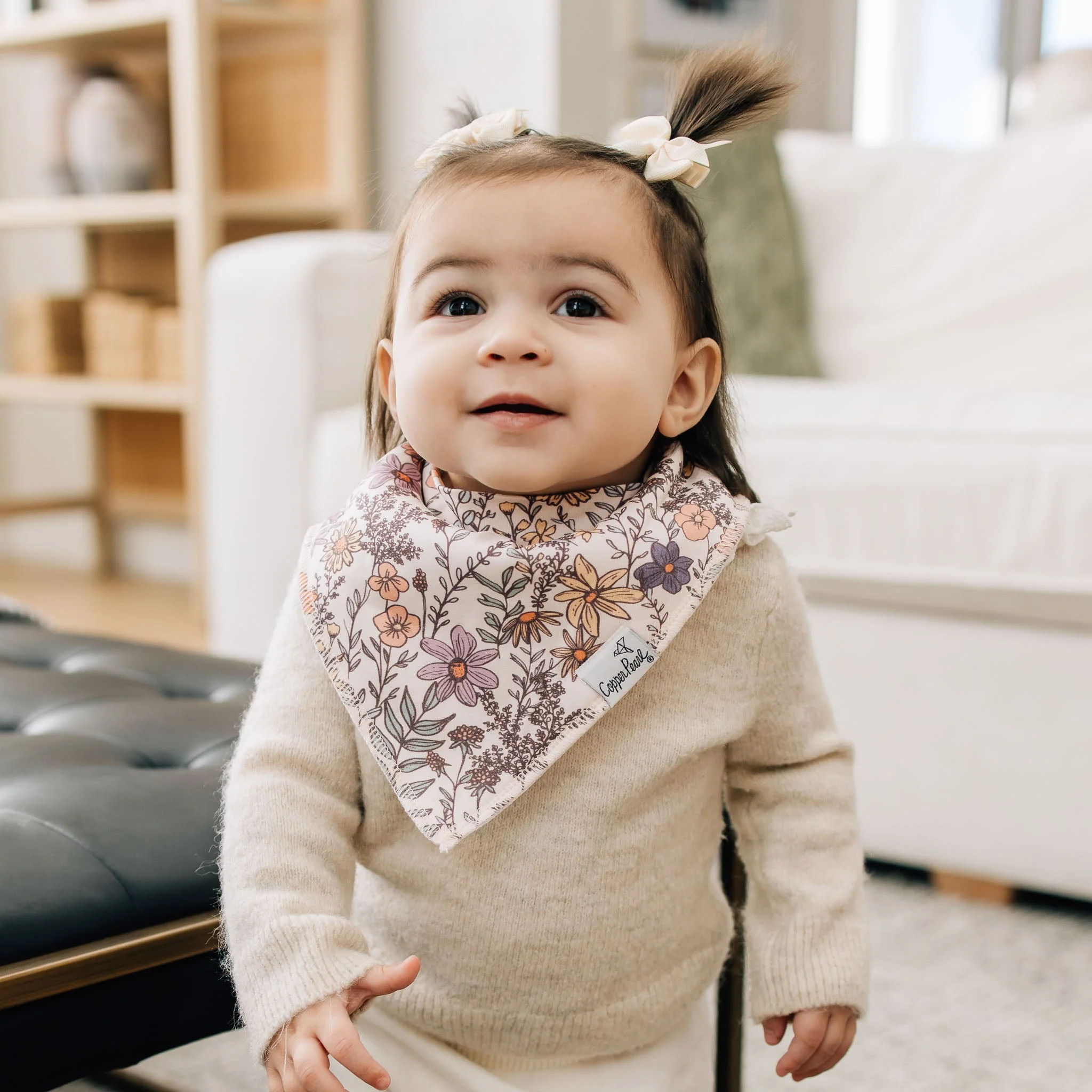Single Bandana Bib - Flora by Copper Pearl - Image 6