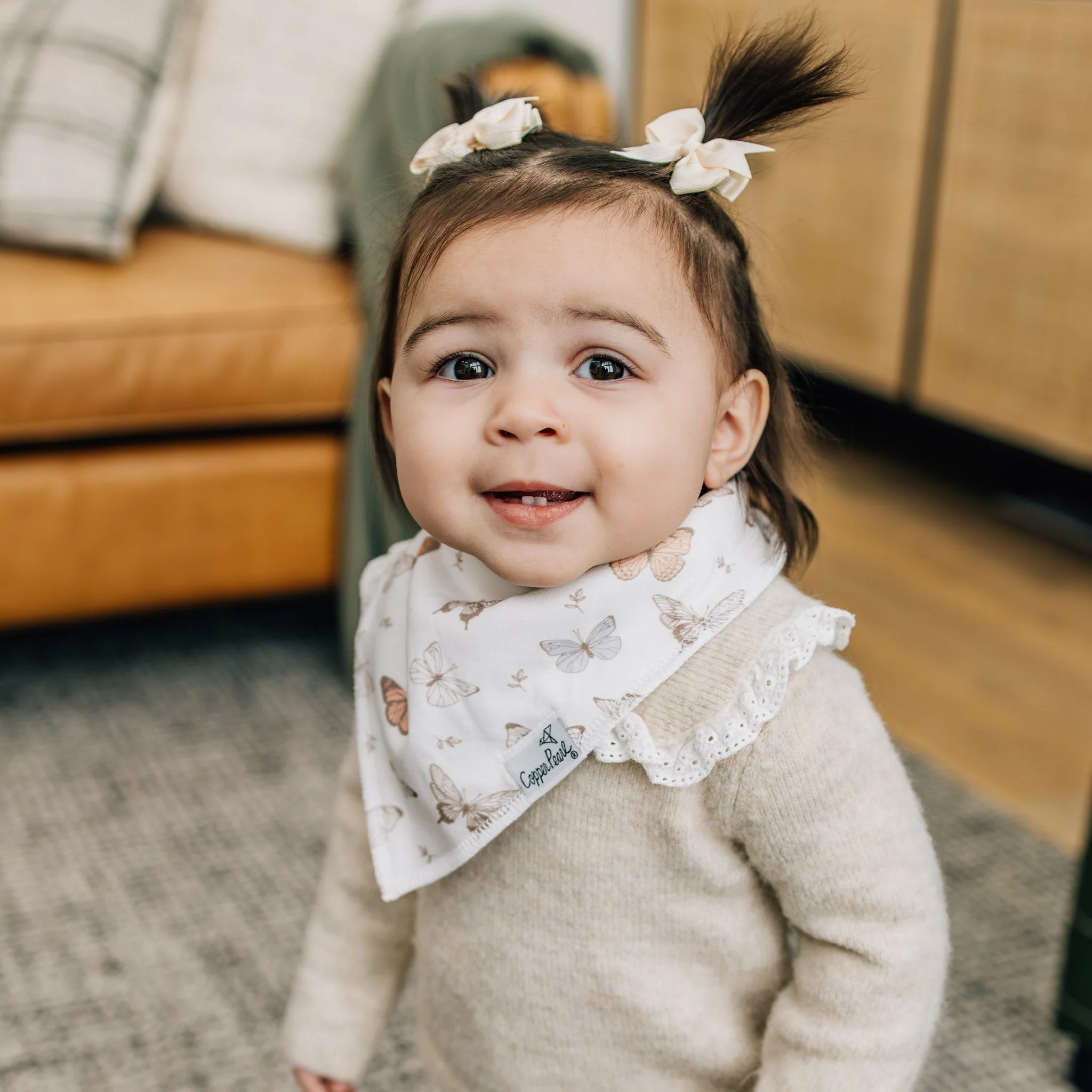Single Bandana Bib - Flora by Copper Pearl - Image 8