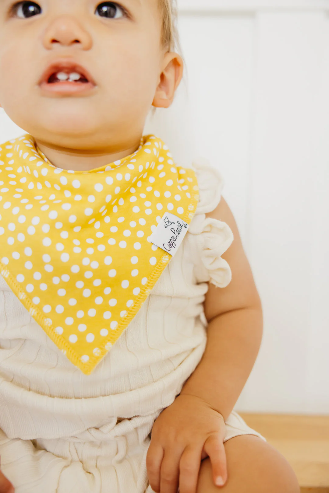 Single Bandana Bib - Lemon by Copper Pearl - Image 3