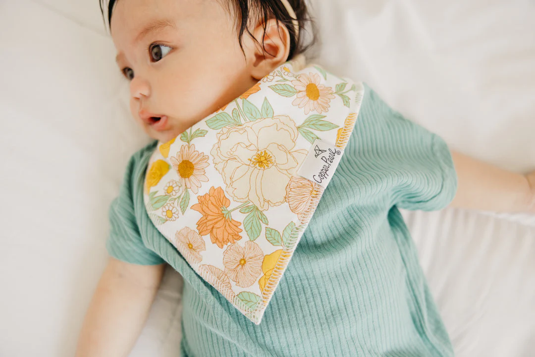 Single Bandana Bib - Lemon by Copper Pearl - Image 4