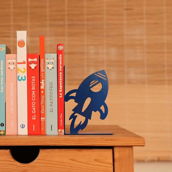 Single Metal Bookend - Blue Space Walk by Balvi - Image 3