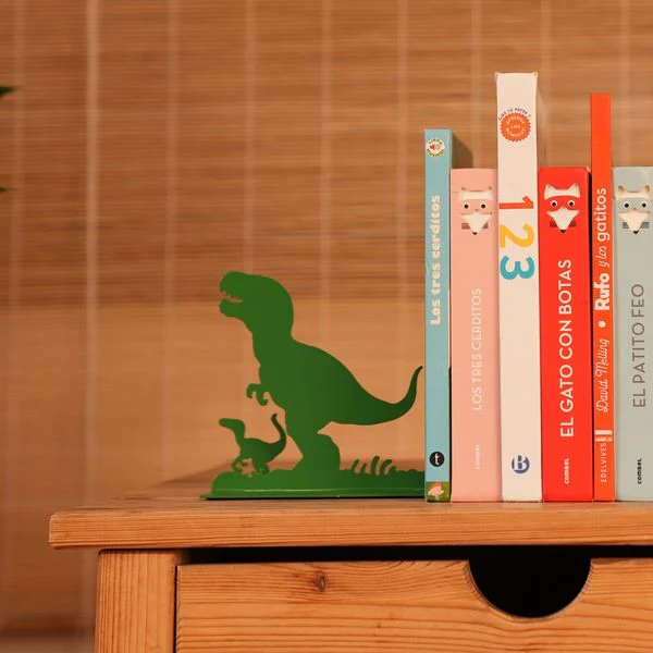 Single Metal Bookend - Green Jurassic by Balvi - Image 3